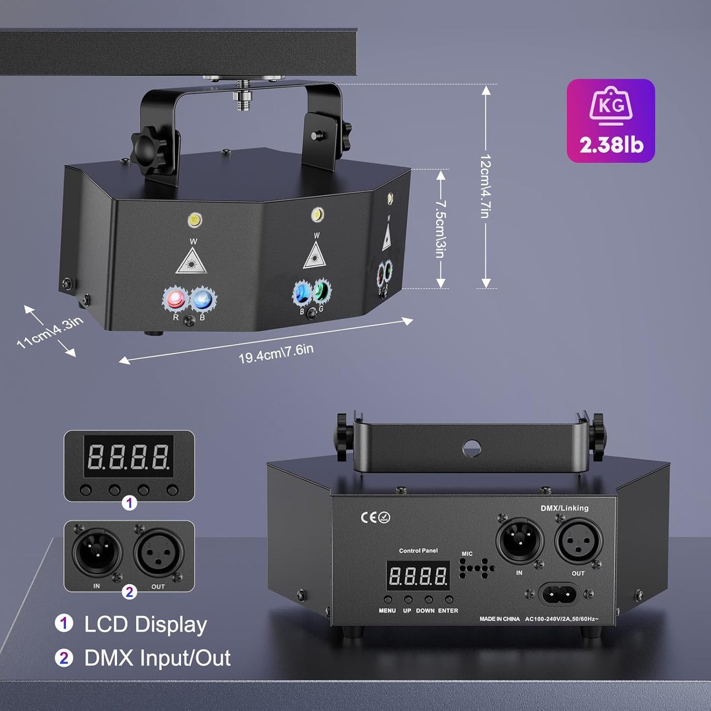 RaveLight™ 9-Eye Laser Party Light