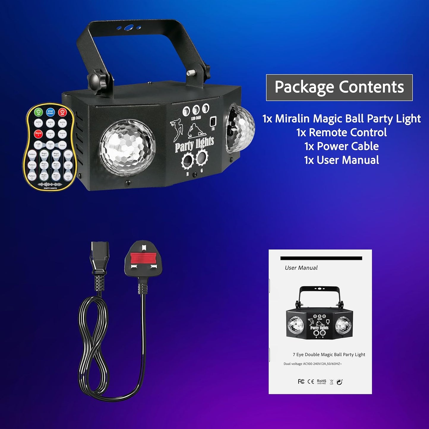 RaveLight™ Double Magic Ball Disco Light