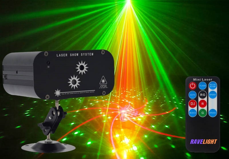 Ravelight 48-pattern laser lighting show system with remote control