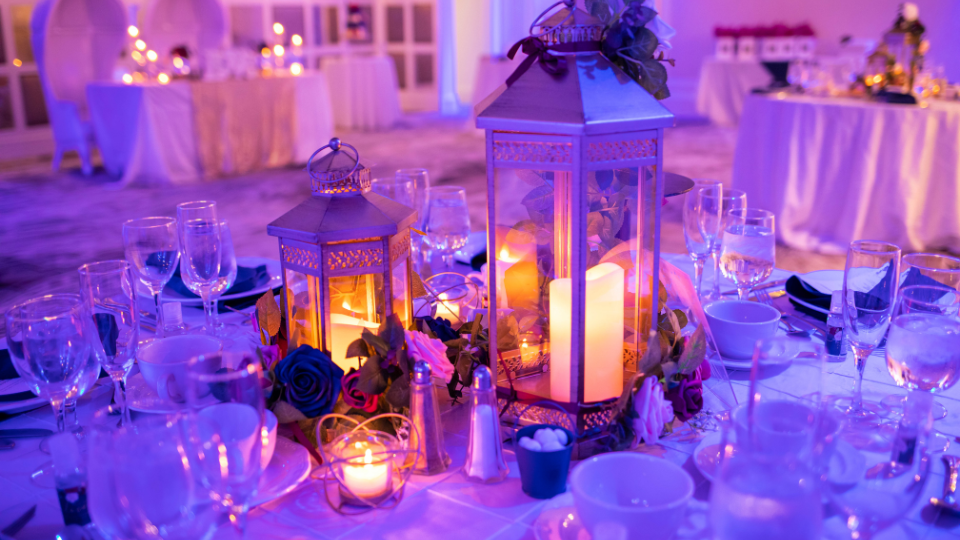 Romantic Table Setup for Special Events with Candles