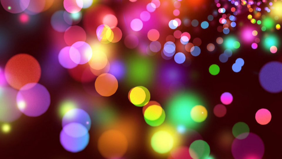 Colorful bokeh lights party disco blur shiny