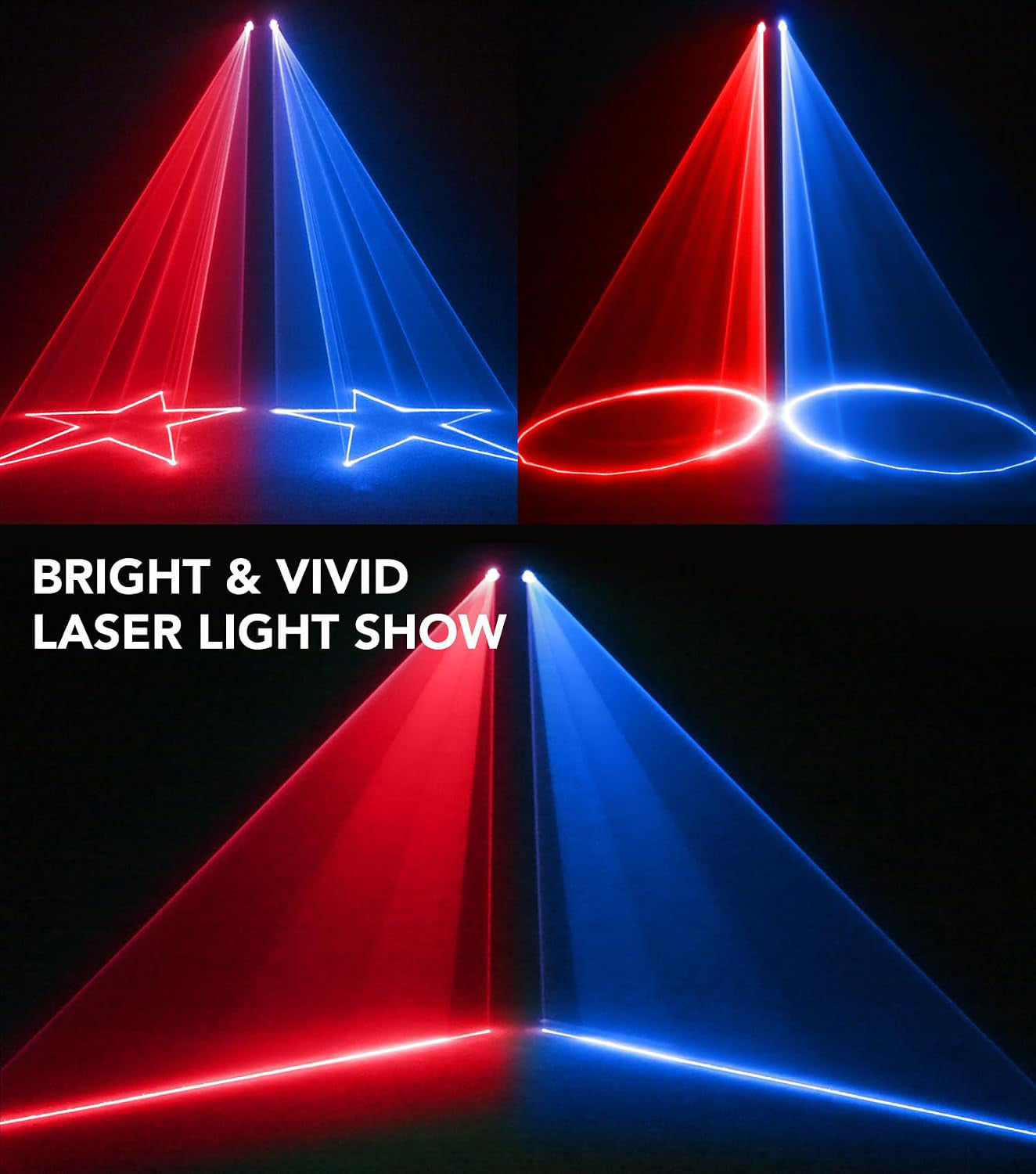 RaveLight™  3-in-1 Laser, Scanner, & Strobe Stage Lighting