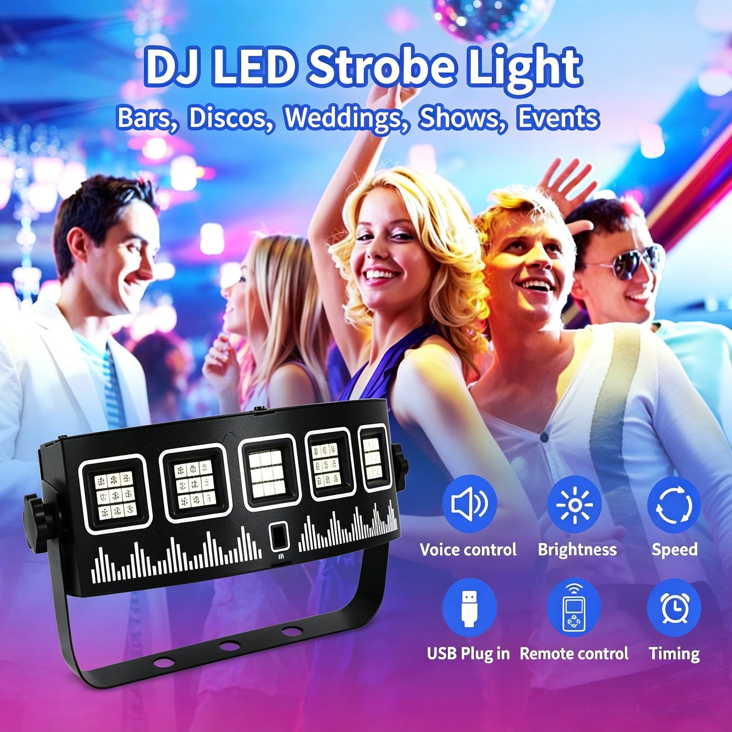 (New) RaveLight™ 45 LEDs strobe Flash Lights