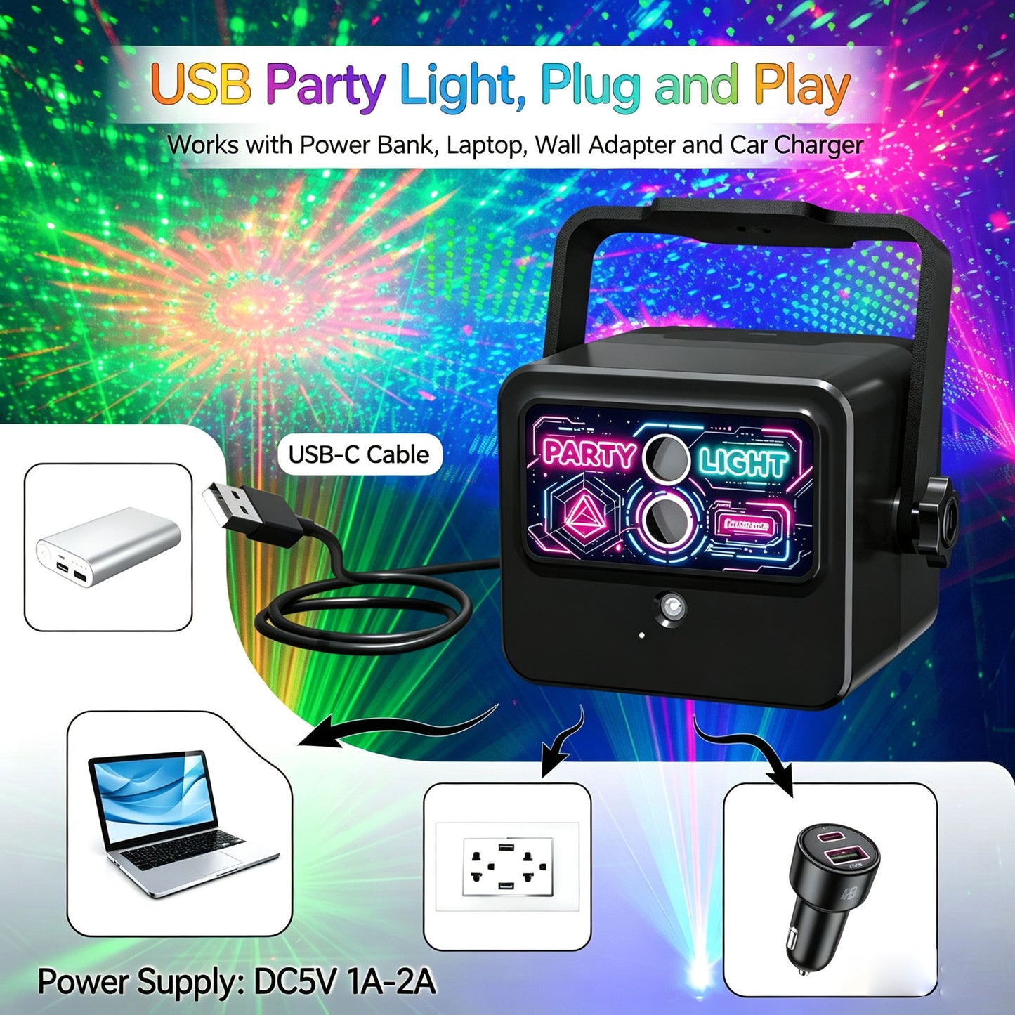 (NEW)RaveLight™-Bluetooth Speaker Party Lights