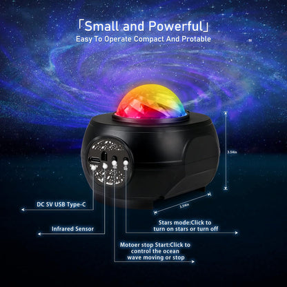 RaveLight™ Bluetooth Galaxy Projector & Speaker