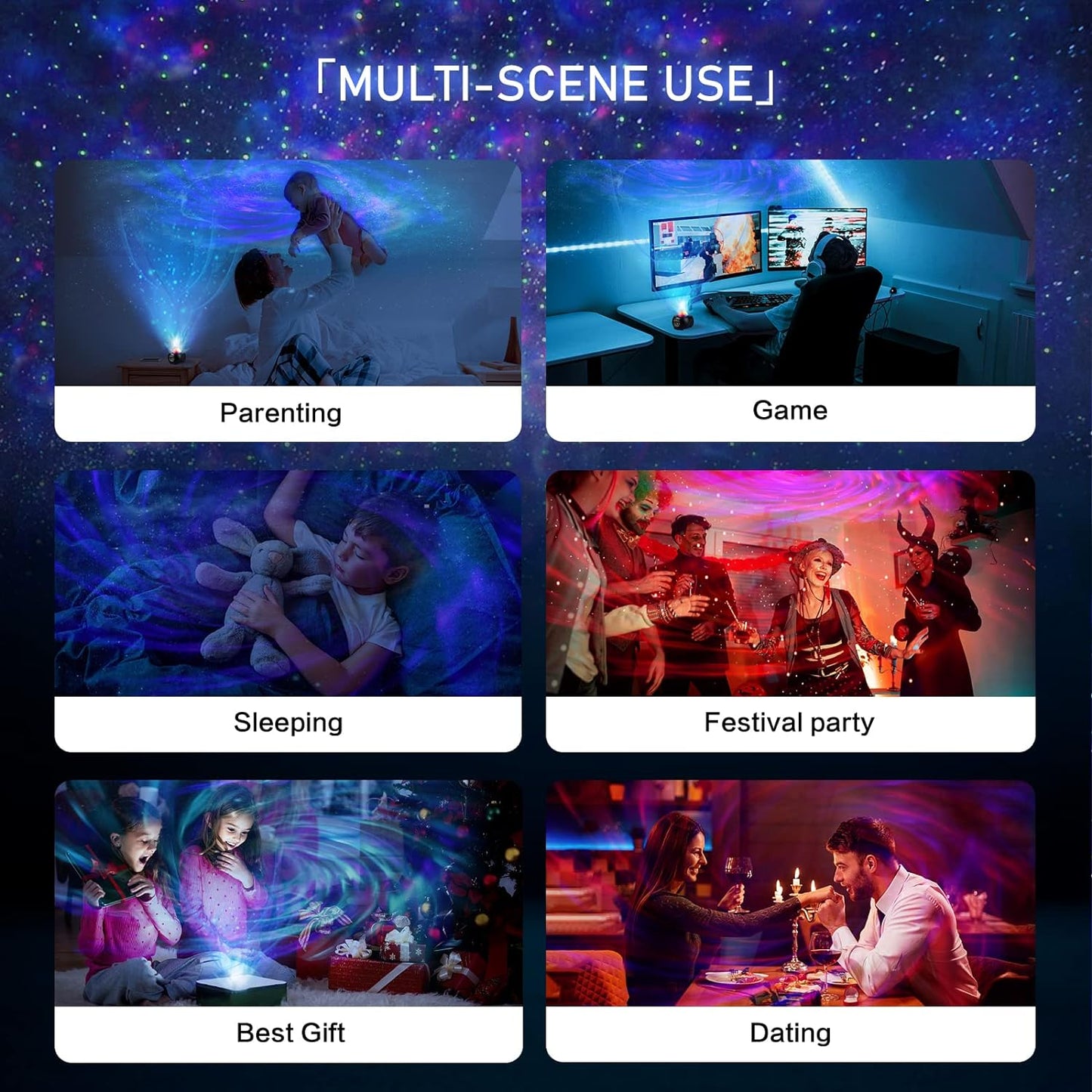 RaveLight™ Bluetooth Galaxy Projector & Speaker