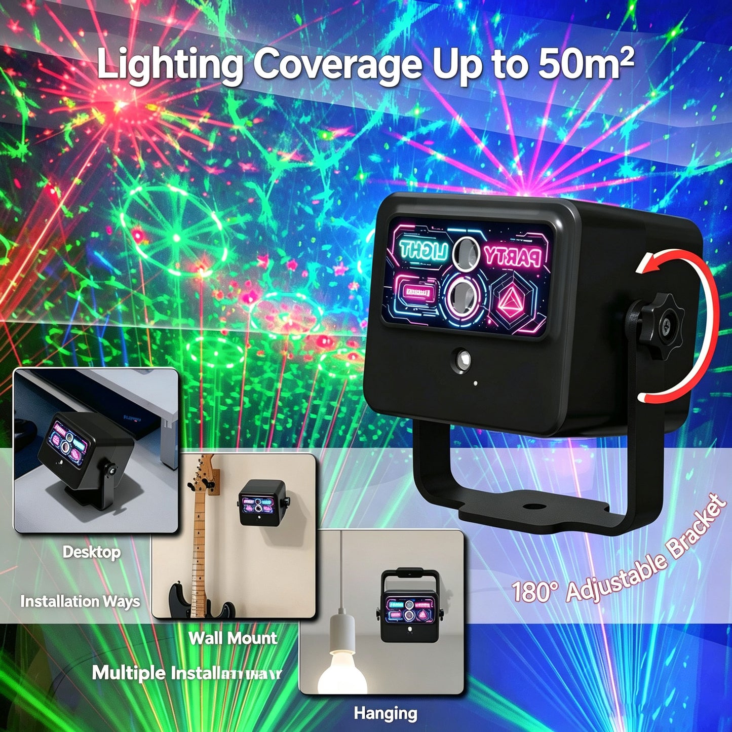 (NEW)RaveLight™-Bluetooth Speaker Party Lights