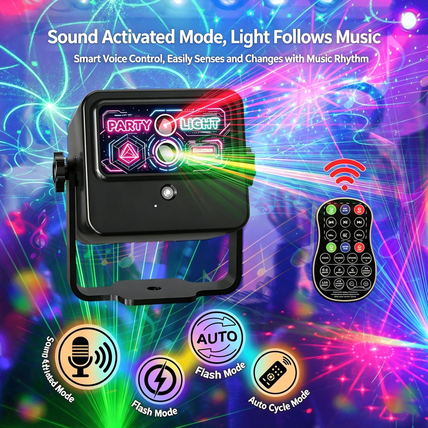 (NEW)RaveLight™-Bluetooth Speaker Party Lights