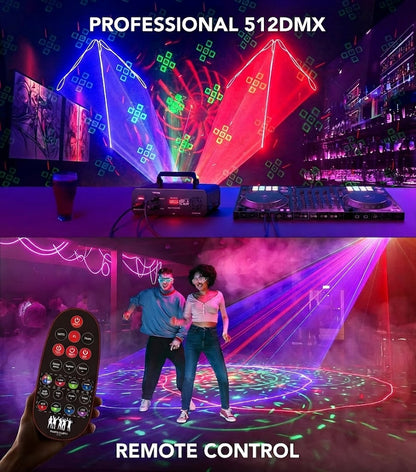 RaveLight™  3-in-1 Laser, Scanner, & Strobe Stage Lighting