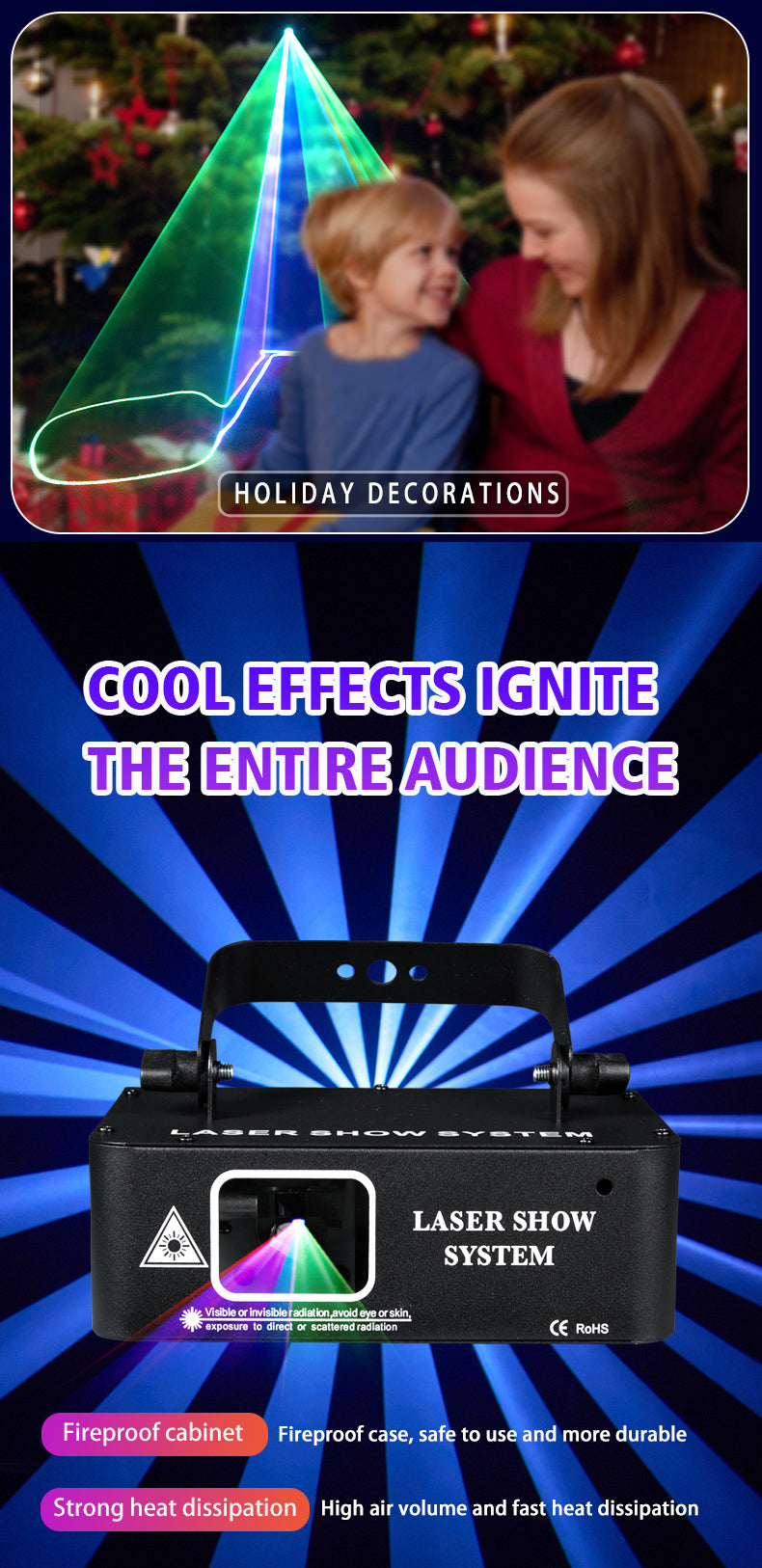 Local Stock|RaveLight™  One Head 90 Pattern Animated Light