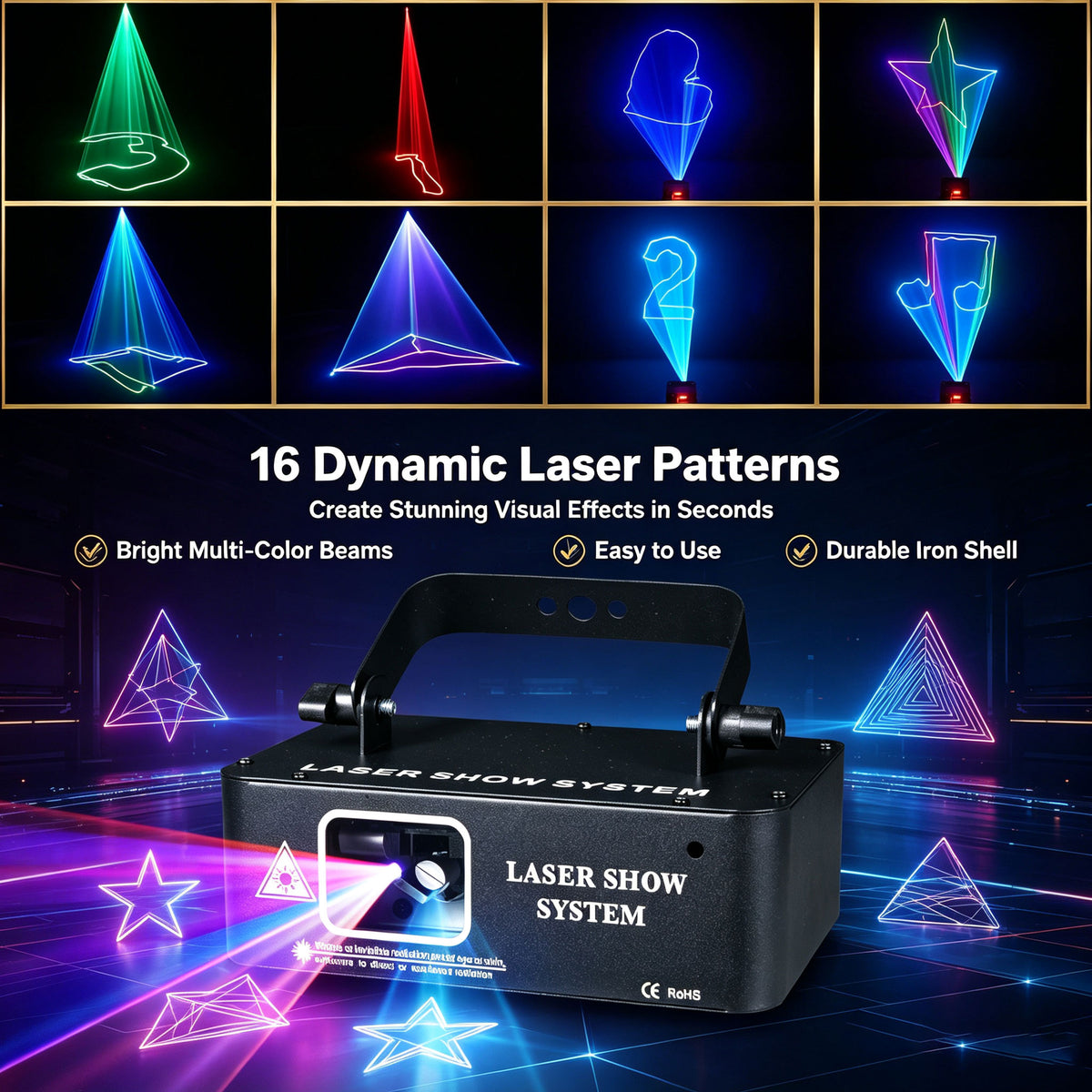 RaveLight™  One Head 90 Pattern Animated Light
