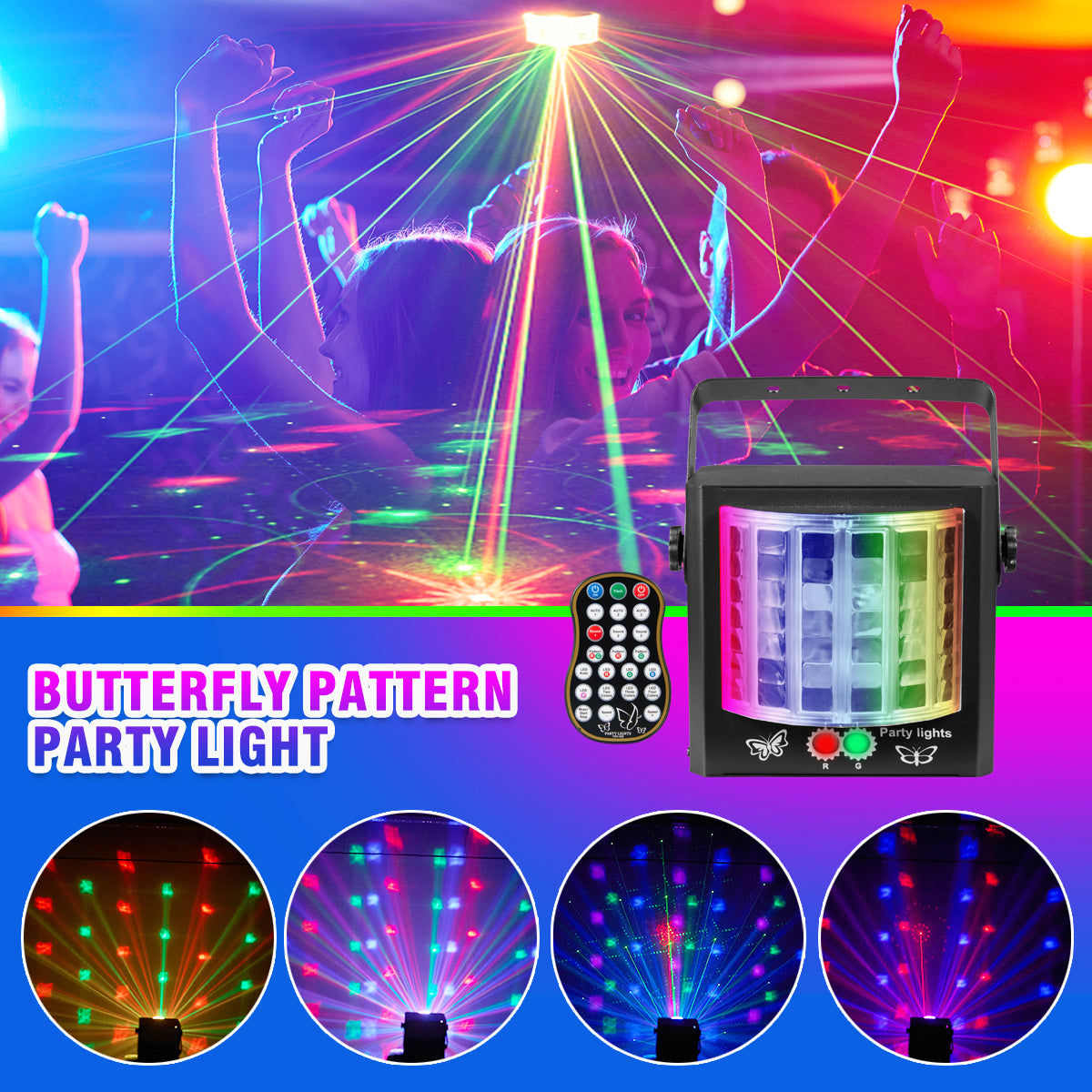 RaveLight™ Butterfly Laser Disco Light