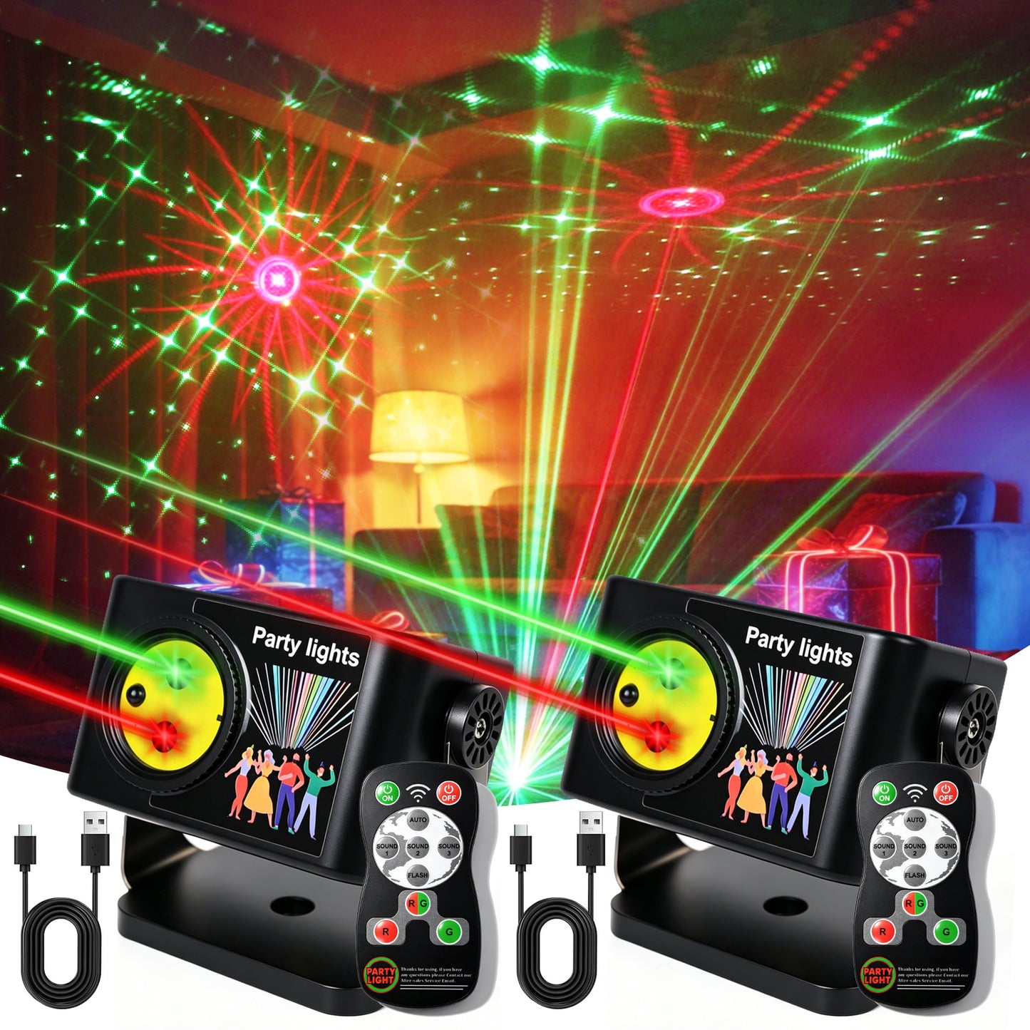 RaveLight™-2 Pack Disco Dj Lights