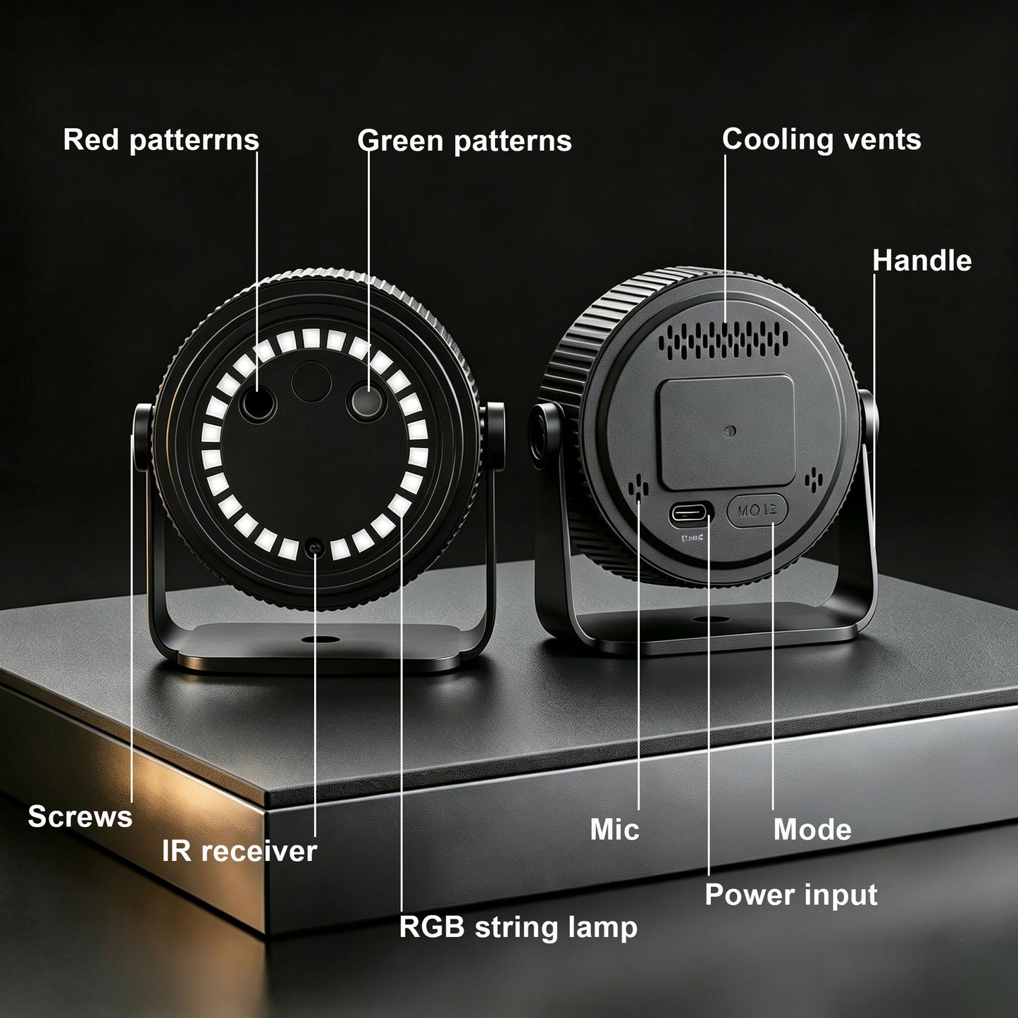 (NEW)RaveLight™-2 in 1 LED String &  Laser 90 Patterns DJ Light