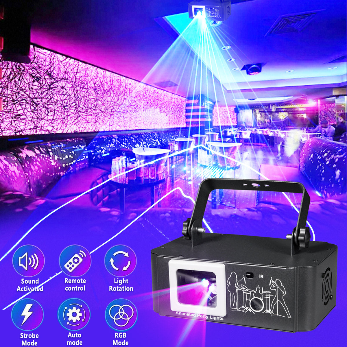 RaveLight™ Full-Color Starry Laser Projector
