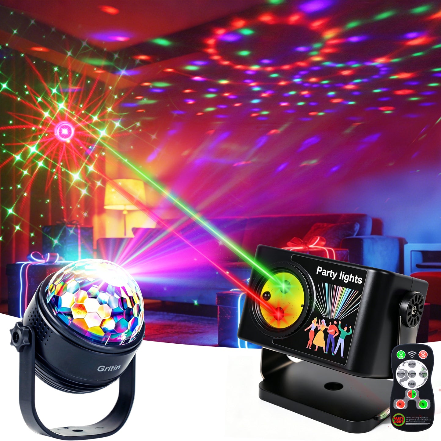 (HOT)RaveLight™ Color Laser Light & Disco Ball light