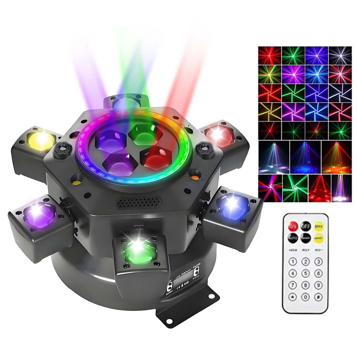 RaveLight™  150W Six Arm Moving Head Stage Light