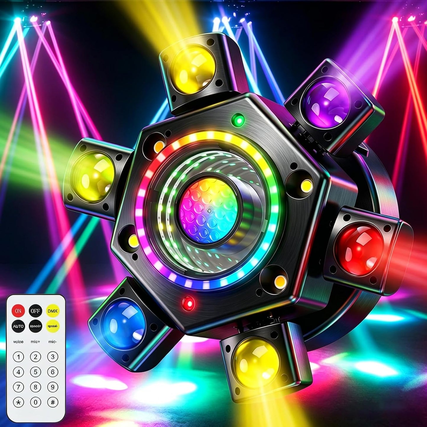 RaveLight™ KTV / Bars → DMX Beam Lights & RGBW Wash Fog Buble Machie