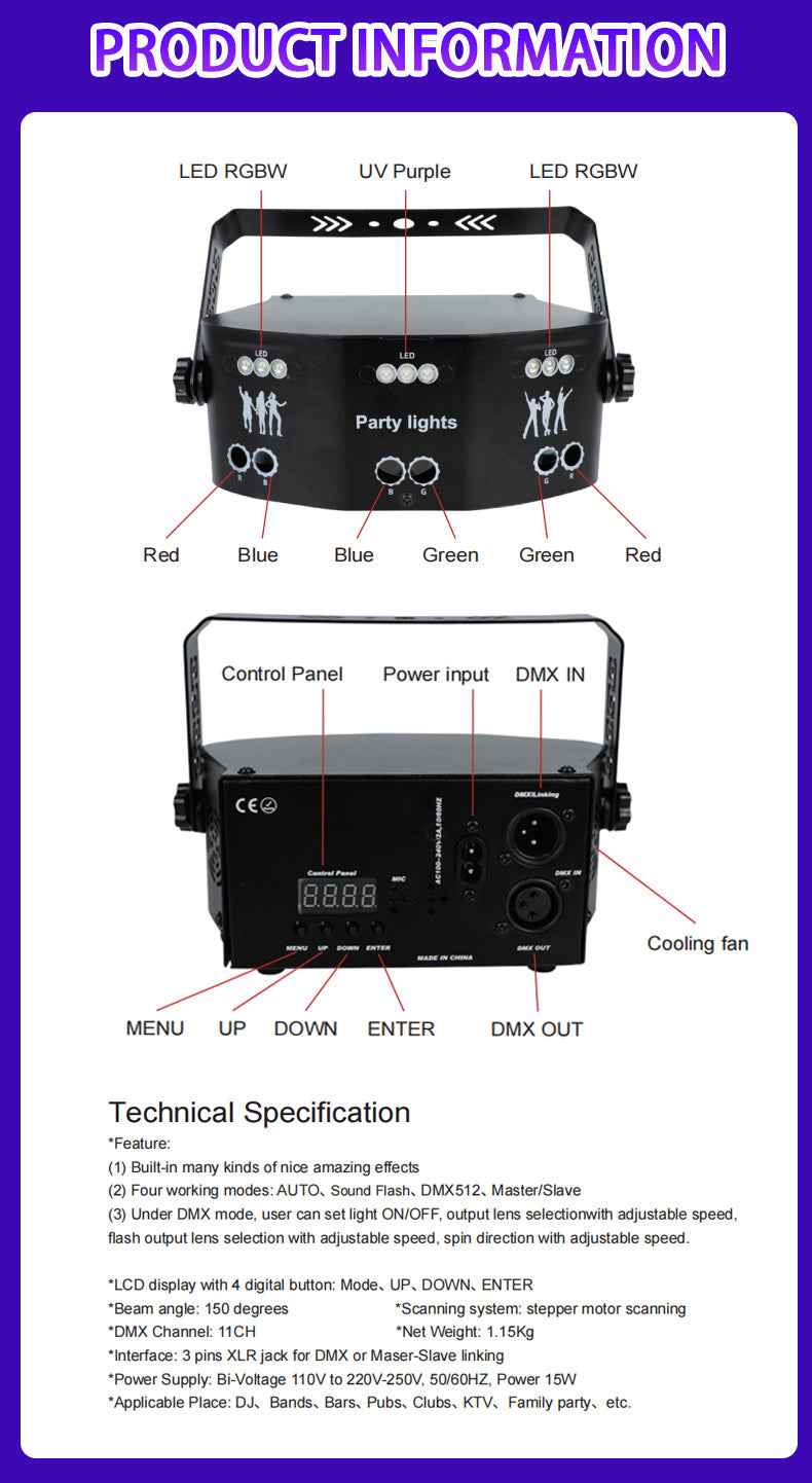 Local Stock|RaveLight™ 15 Eye Ravelight