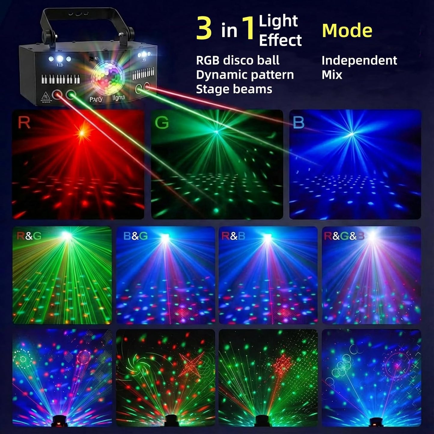 RaveLight™ 6 Eye Dj Disco Laser Light