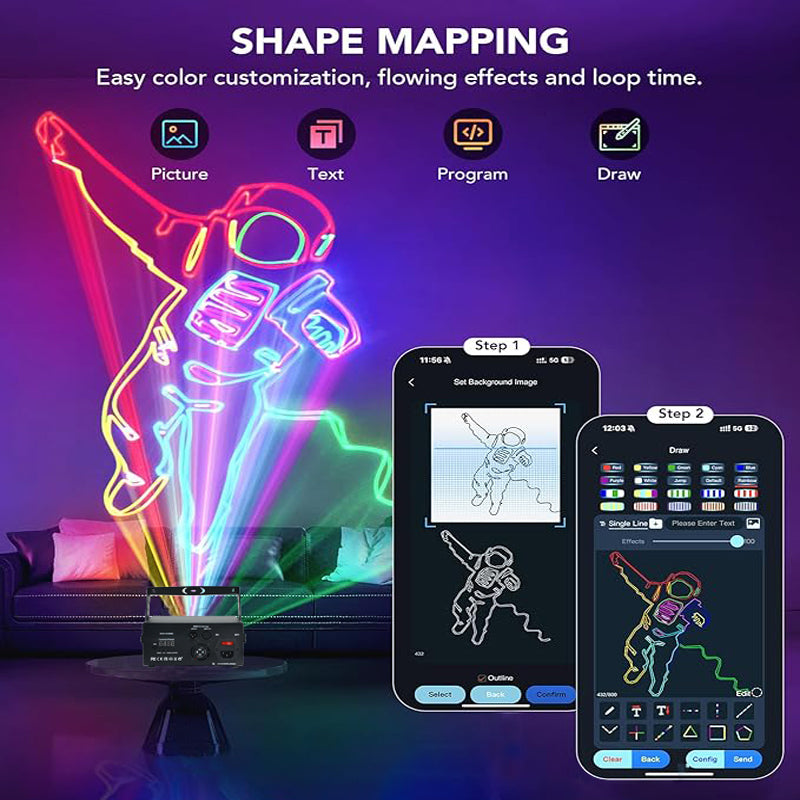 (NEW)RaveLight™  APP DIY Drawing Animation Laser Projector