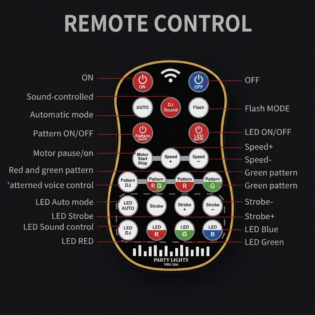 RaveLight™ 6 Eye Dj Disco Laser Light