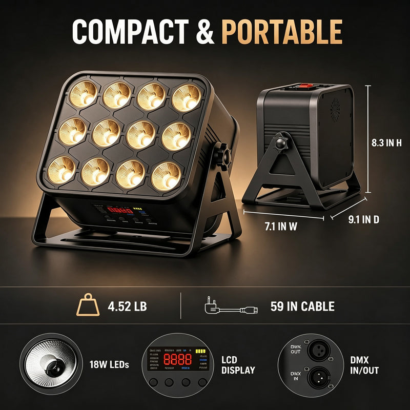 NEW RaveLight™ APP Control Rechargebale Par Lamp Wash Light