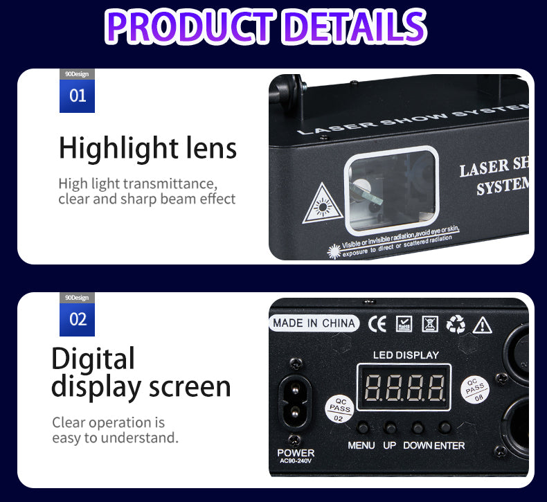 Local Stock|RaveLight™  One Head 90 Pattern Animated Light