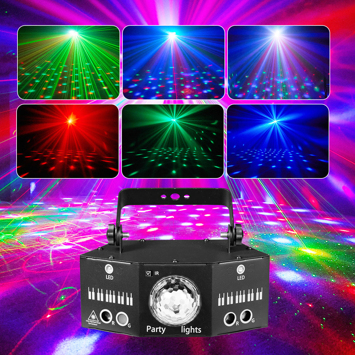 RaveLight™ 6 Eye Dj Disco Laser Light