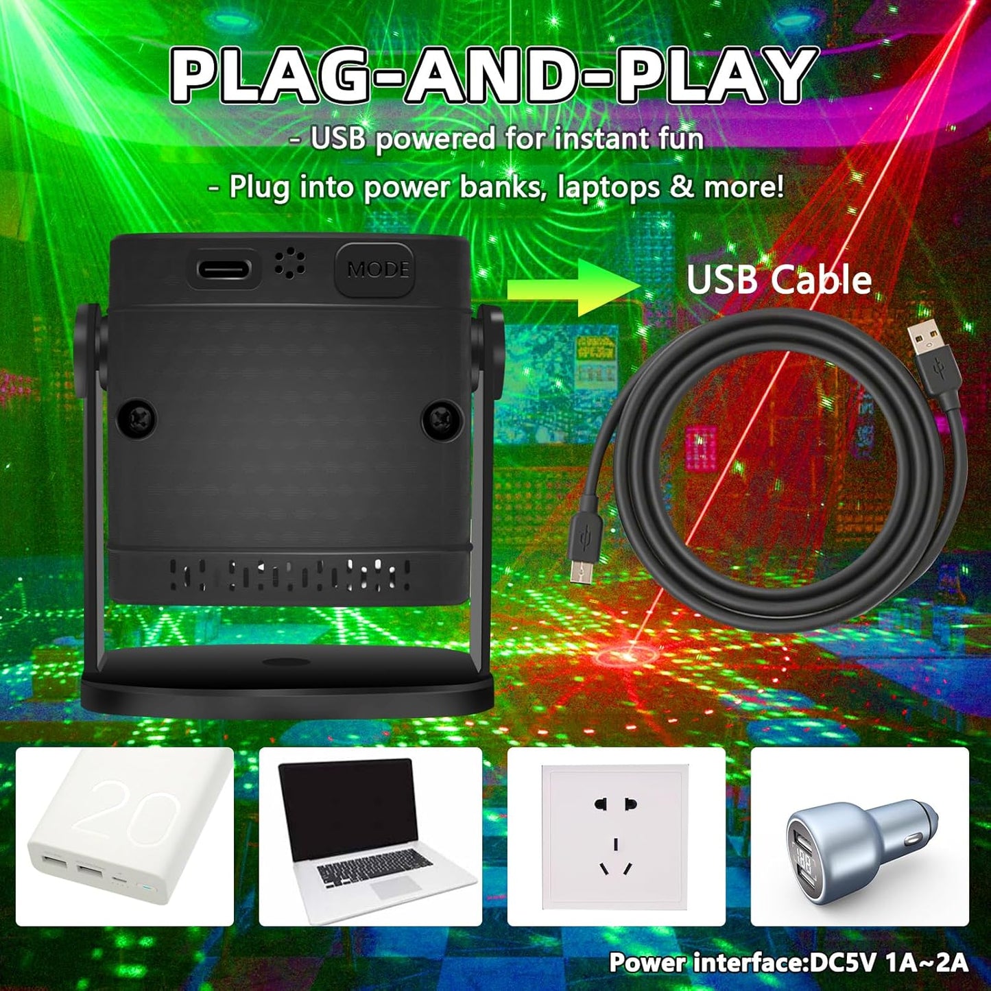 RaveLight™  60 Pattern Laser Light