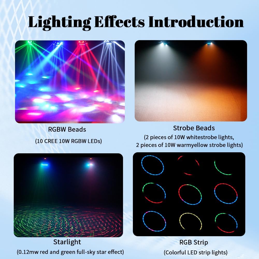 RaveLight™  150W Six Arm Moving Head Stage Light