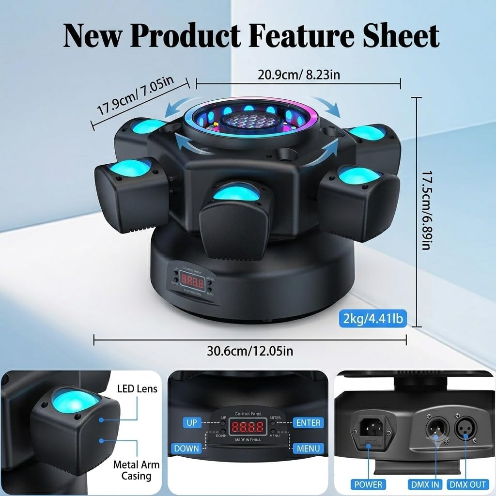 RaveLight™ 180W 8 IN 1 Moving Head
