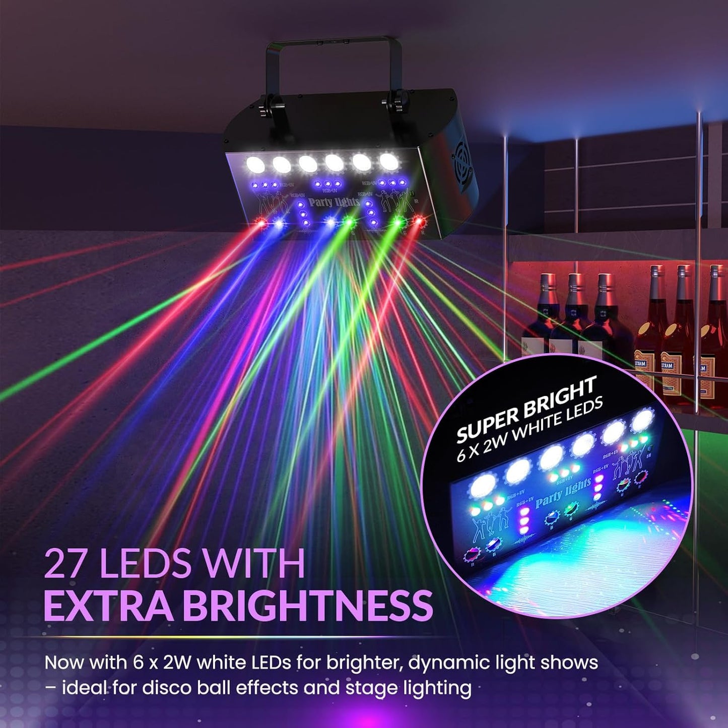 (HOT)RaveLight™ 27 Len Laser Beam Stage Light