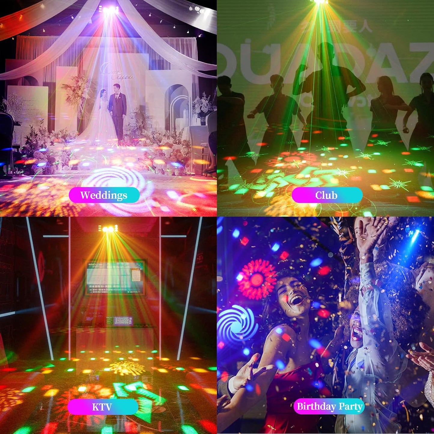 RaveLight™ Kaleidoscope Gobo Light