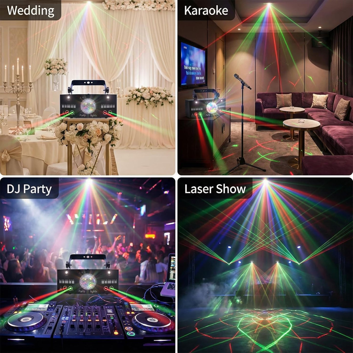RaveLight™ 6 Eye Dj Disco Laser Light
