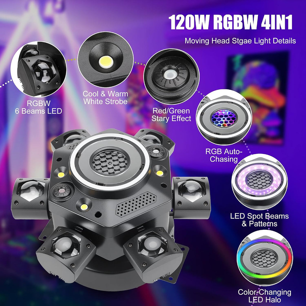 RaveLight™ 180W 8 IN 1 Moving Head