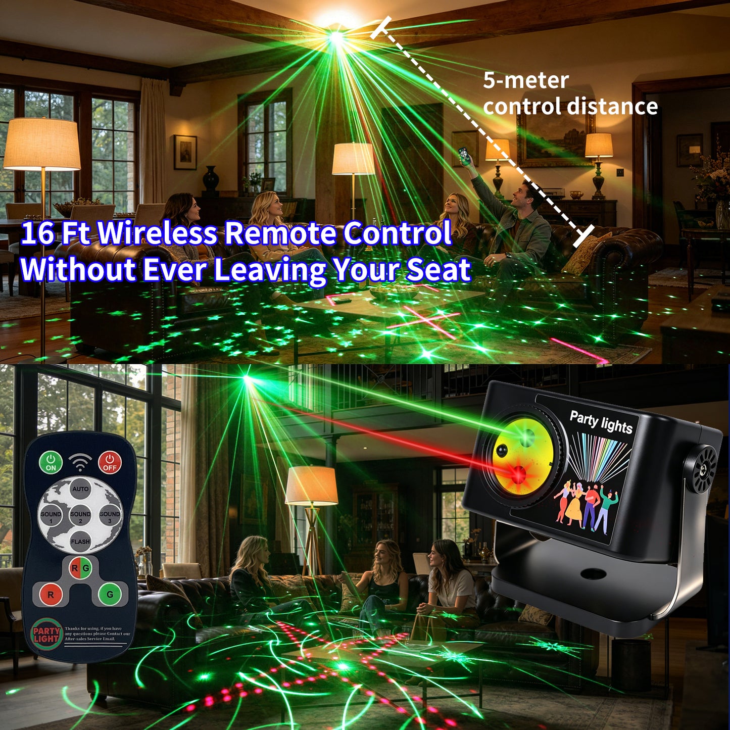 RaveLight™-2 Pack Disco Dj Lights