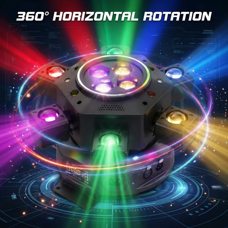 RaveLight™  150W Six Arm Moving Head Stage Light