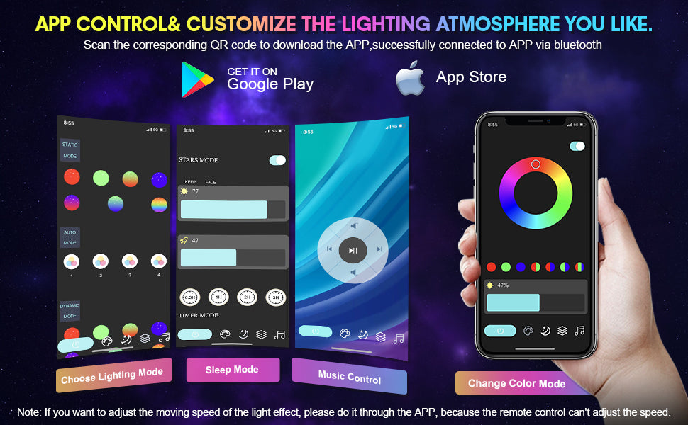 RaveLight™ Bluetooth Galaxy Projector & Speaker