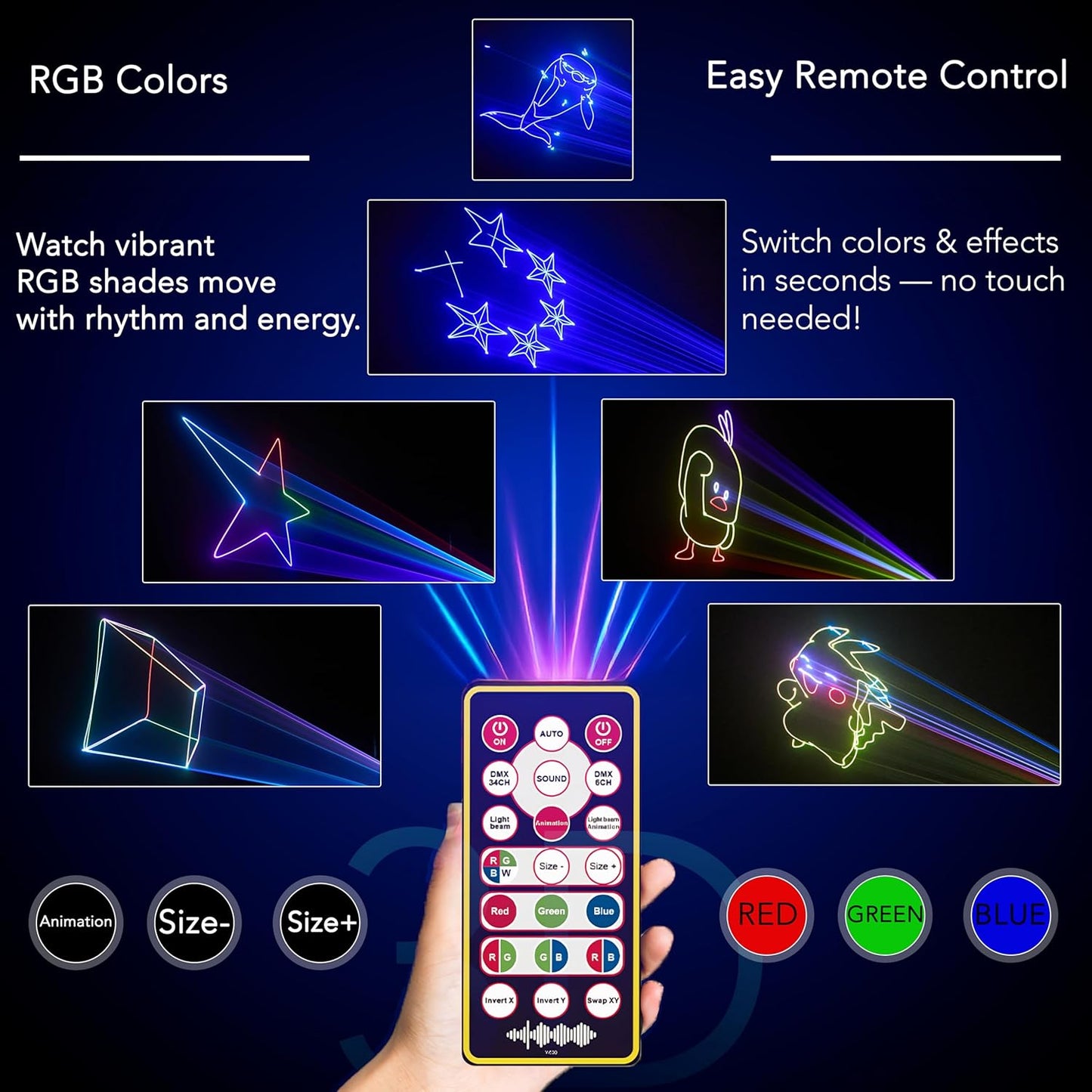 (HOT)RaveLight™ 1 W Animated Projector