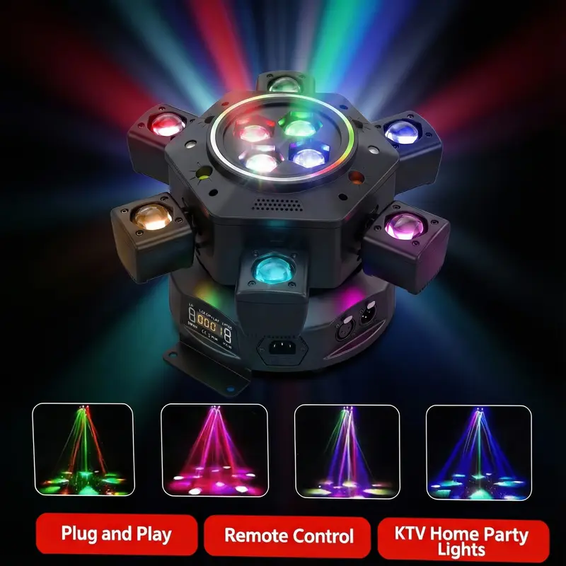 RaveLight™  150W Six Arm Moving Head Stage Light