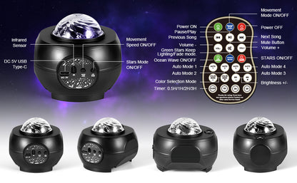 RaveLight™ Bluetooth Galaxy Projector & Speaker