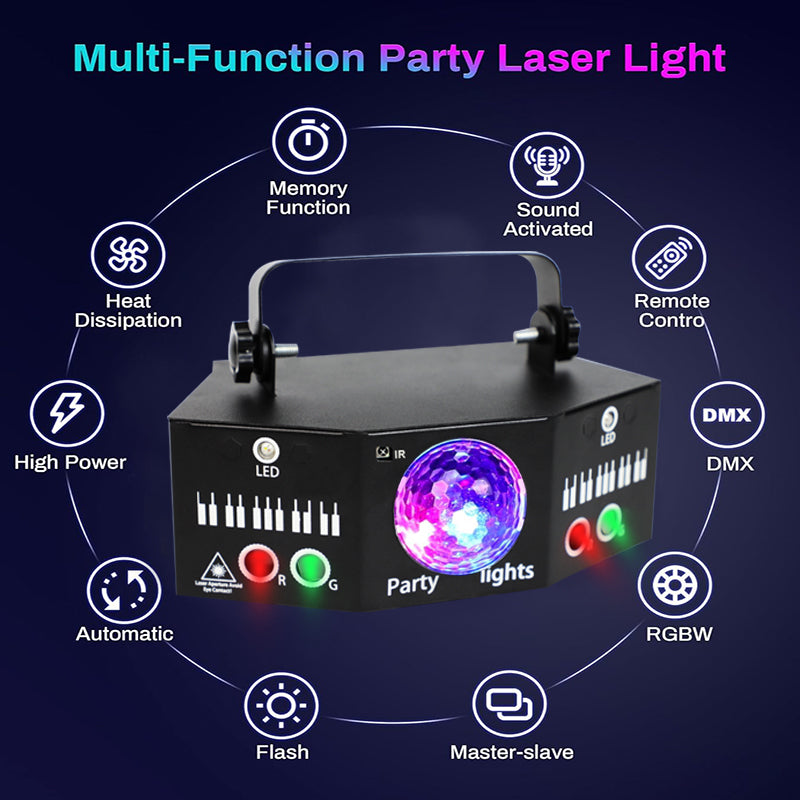 RaveLight™ 6 Eye Dj Disco Laser Light