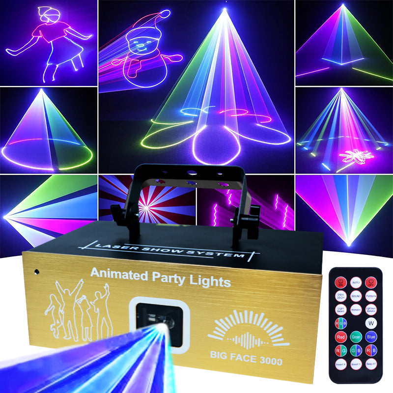 RaveLight™ 3 W 3D 1000+ Animated Projector
