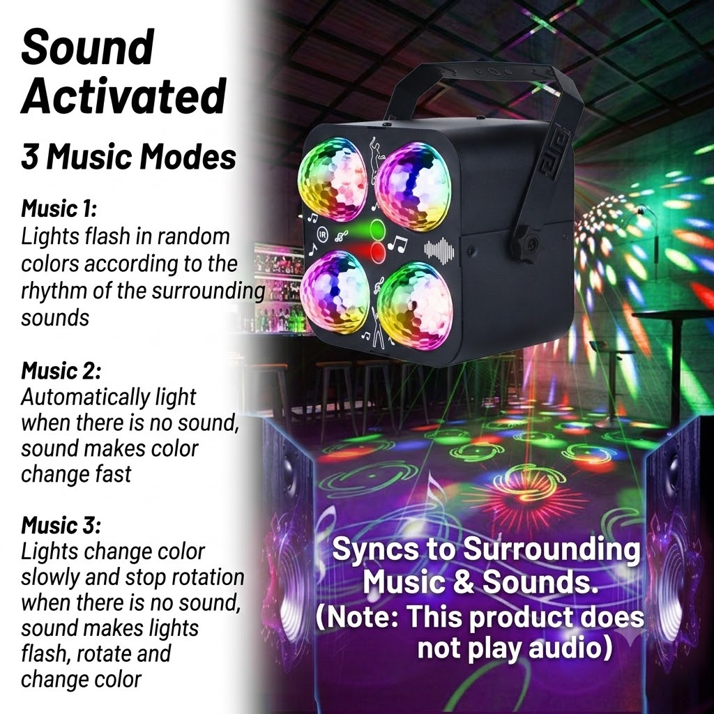 RaveLight™ 4 Magic Ball Pattern Light