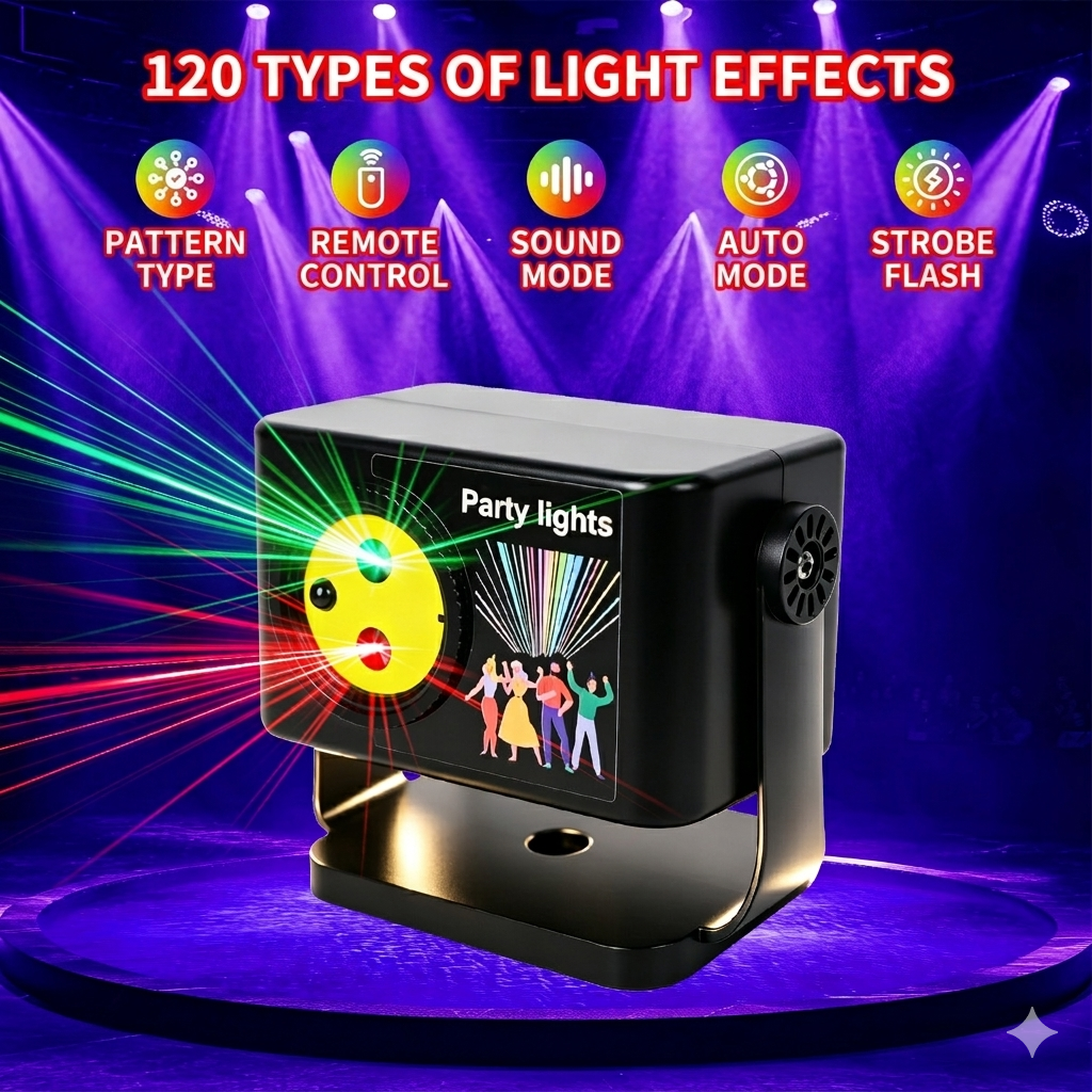 (HOT)RaveLight™ Color Laser Light & Disco Ball light