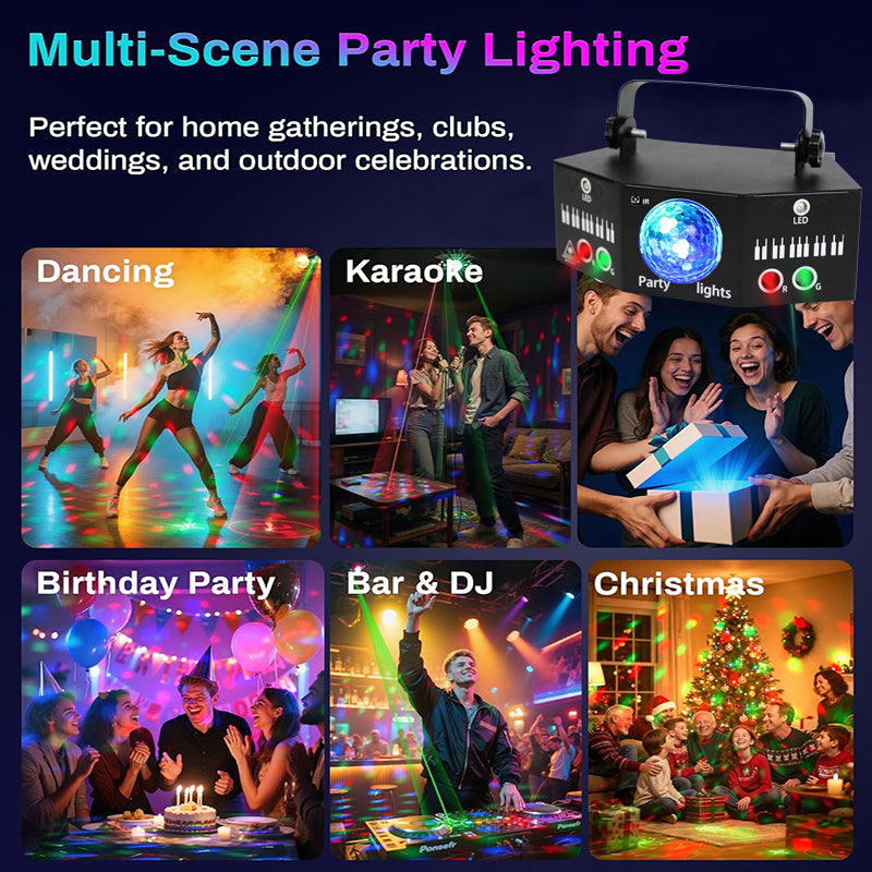 RaveLight™ 6 Eye Dj Disco Laser Light
