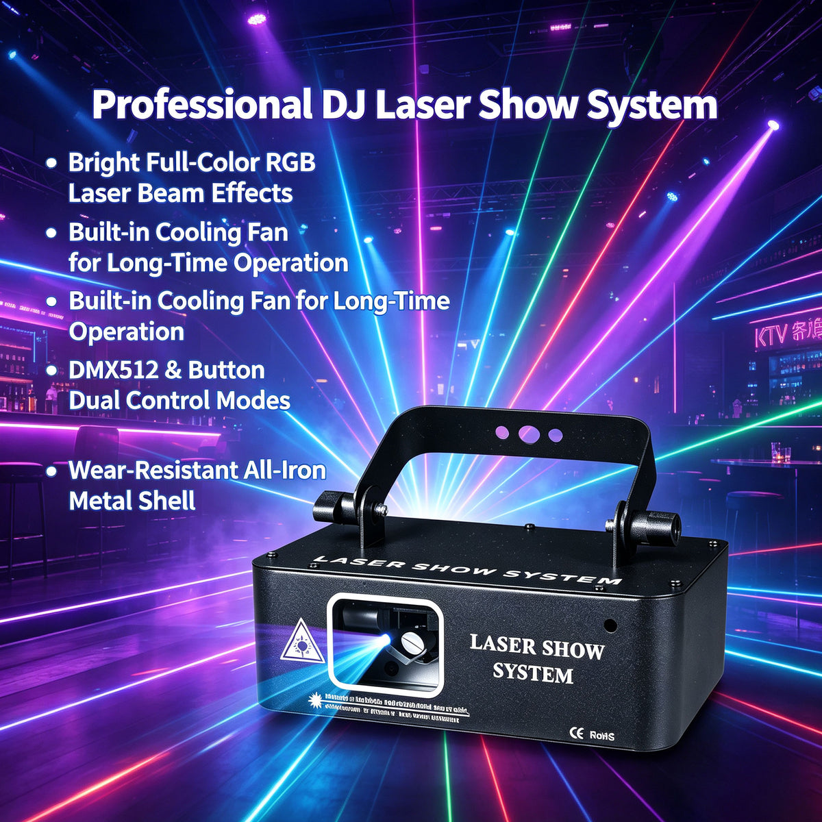 RaveLight™  One Head 90 Pattern Animated Light