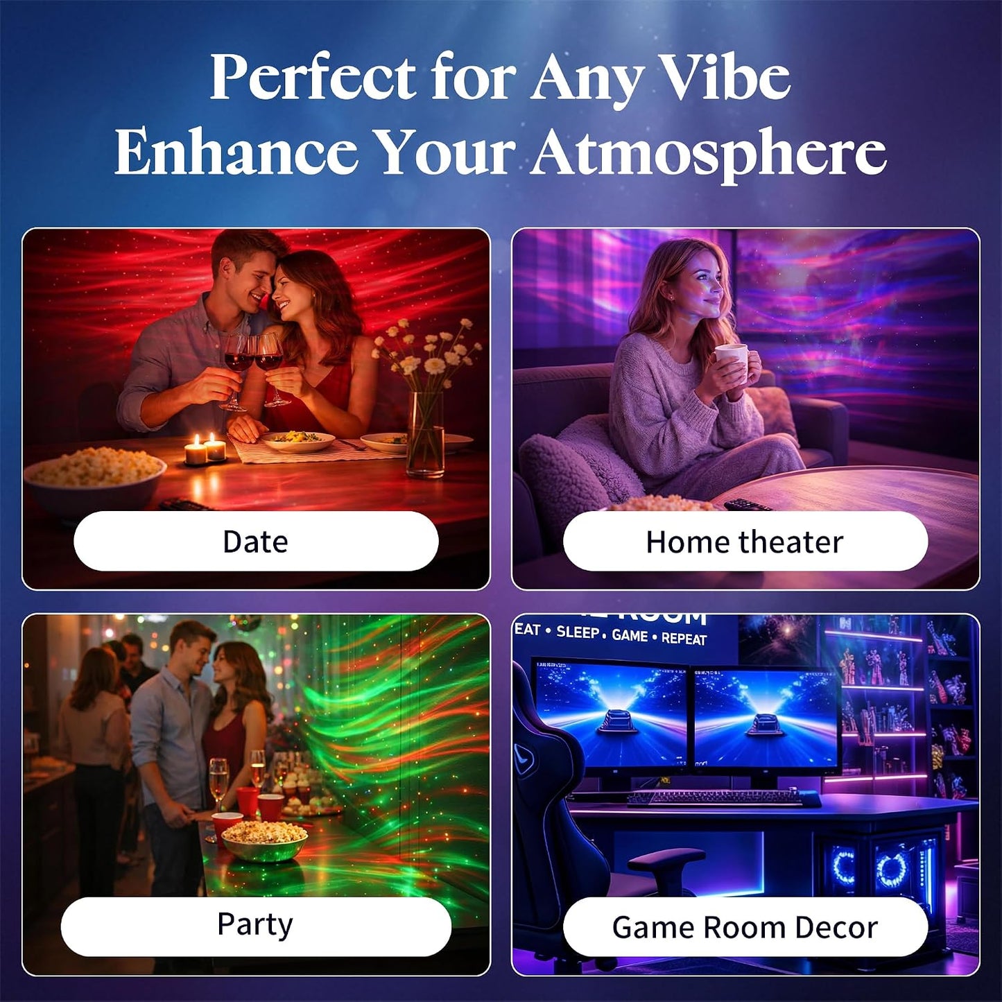 RaveLight™ Remote Galaxy Projector
