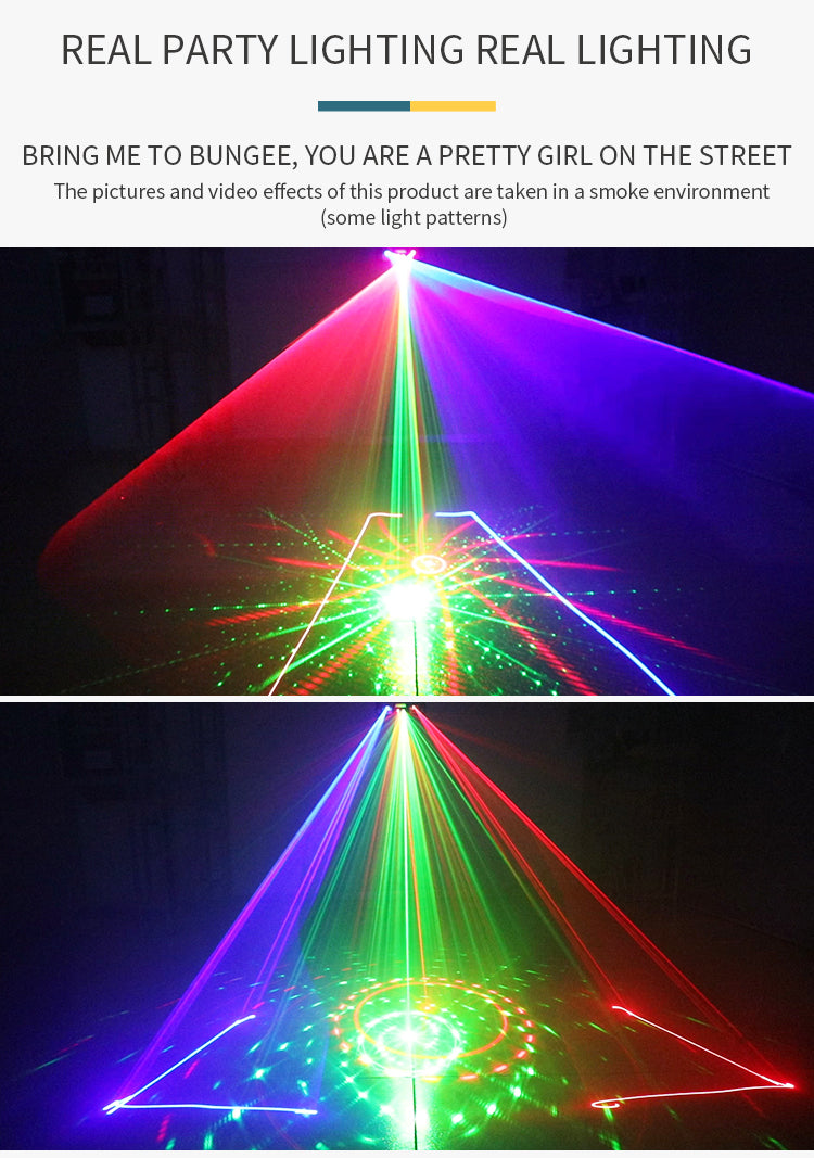 RaveLight™  3-in-1 Laser, Scanner, & Strobe Stage Lighting